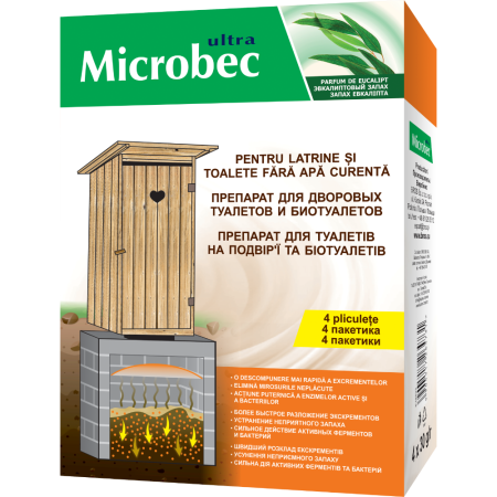 Pulbere pentru latrine si toalete fara apa curenta Bros Microbec Ultra