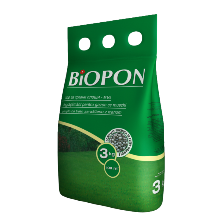 Ingrasamant pentru gazon Biopon cu muschi control