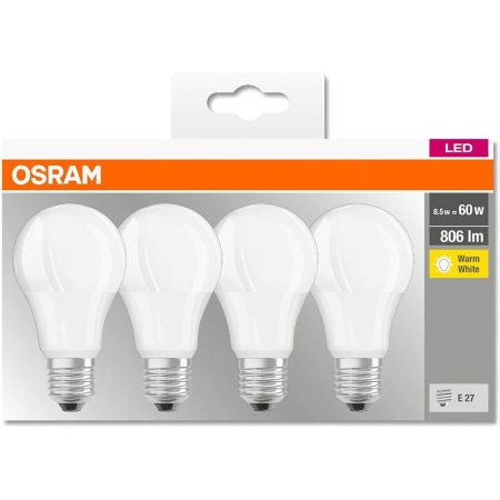 Set 4 Becuri LED A60 Osram