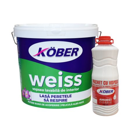 Vopsea lavabila interior Kober Weiss