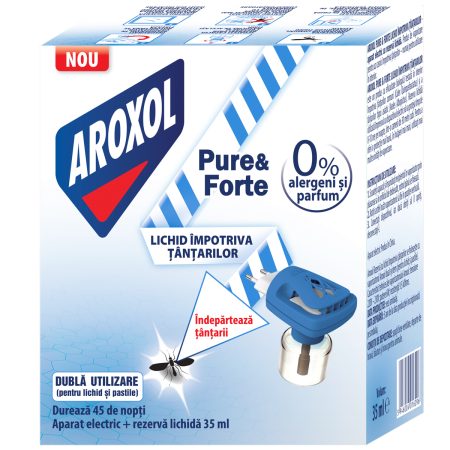 Aparat electric Pure&Forte Aroxol cu rezerva lichida 35 ml