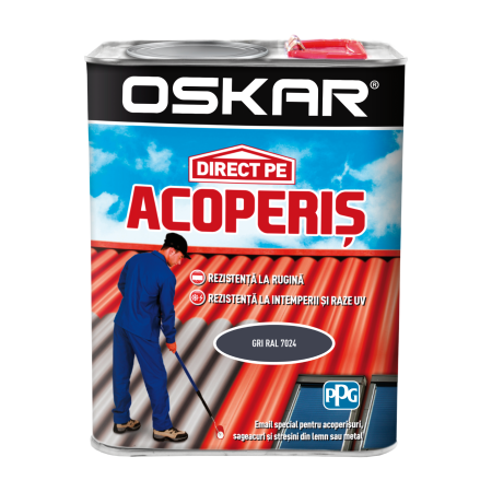 Vopsea Oskar Direct pe acoperis