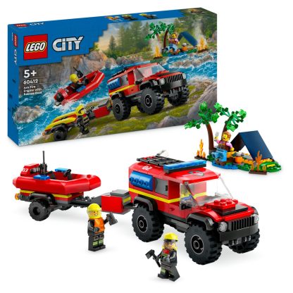 LEGO City - Camion 4X4 si barca de pompieri (60412)