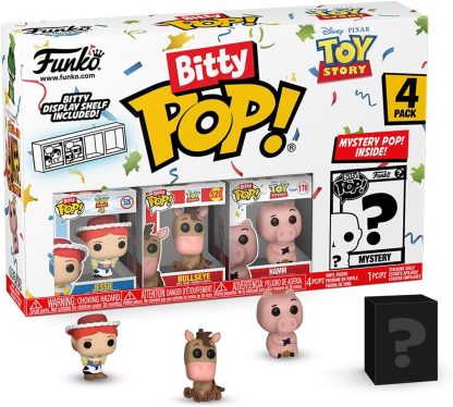 Set 4 figurine - Pop! Bitty - Disney Toy Story: Jessie, Bullseye, Hamm and a Surprise Mystery Mini Figure