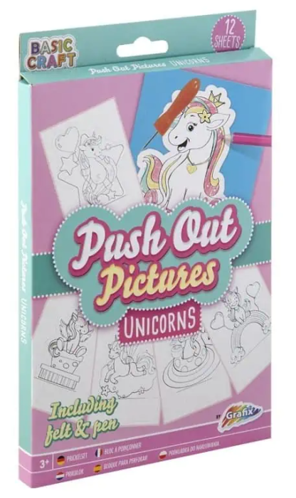 Set creativ - Push Out Pictures - Unicorns