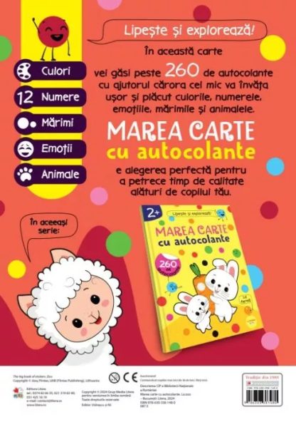 Marea carte cu autocolante. La zoo 2+