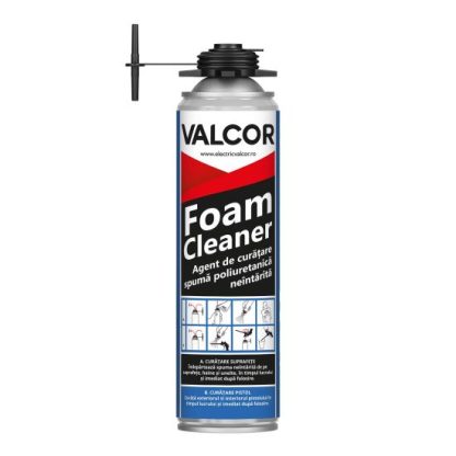 Spray curatare spuma poliuretanica neintarita pentru suprafete si pistol 460ml Foam Cleaner Valcor VLC43001