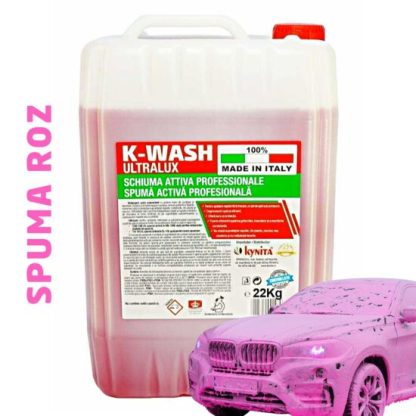 K-wash ultralux spuma activa profesionala roz 22kg