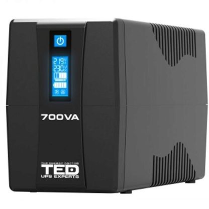 UPS 700VA/400W LCD Line Interactive AVR 2 schuko USB Management TED Electric TED003959