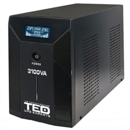 UPS 3100VA/1800W LCD Line Interactive AVR 3 schuko USB Management TED Electric TED001627