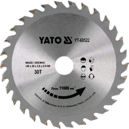 Disc circular pentru lemn 140X30TX20 mm Yato YT-60522