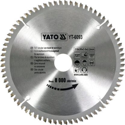 Disc circular pentru aluminiu 210 x 3 x 30 mm Yato YT-6093