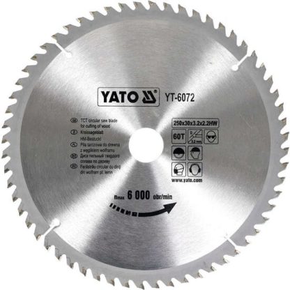 Disc fierastrau circular pentru lemn 250x60x30mm Yato YT-6072