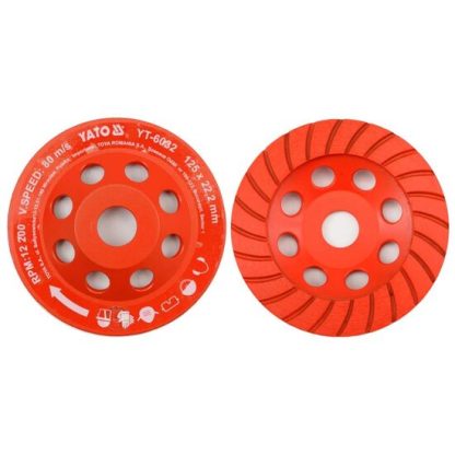 Disc cupă diamantată 125 x 22 mm (șlefuire) Yato YT-6032