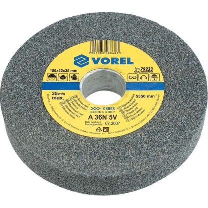 Disc abraziv pentru polizor de banc 200 x 32 x 30 mm Vorel 08875