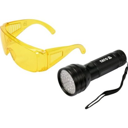 Kit lanterna led uv + ochelari Yato YT-08581