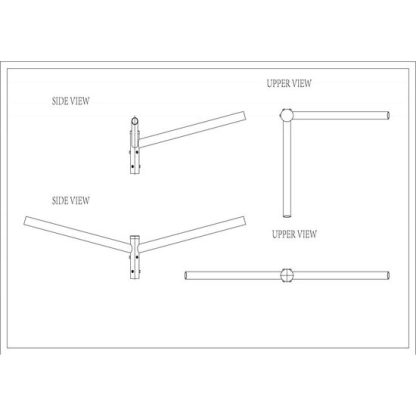 Brat Triplu Drept 120° 1.5M