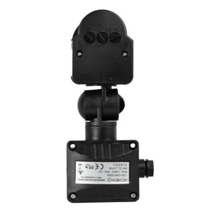 Senzor Prezenta IP44 180° Negru