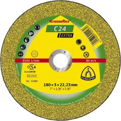 C 24 EX disc debitare, 230 x 3 x 22,23 mm cu centru depresat, Klingspor 189003