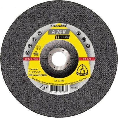 A 24 R disc polizare, 125 x 4 x 22,23 mm cu centru depresat, Klingspor 240831