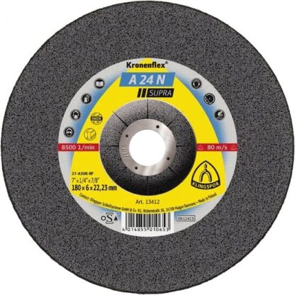 A 24 N disc polizare, 230 x 6 x 22,23 mm cu centru depresat, Klingspor 13432