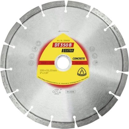 DT 350 B disc diamantat de debitare, 230 x 2,6 x 22,23 mm 15 Segmente 42 x 2,6 x 10 mm, segment standard, Klingspor 339829