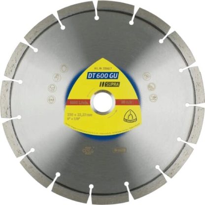 DT 600 GU disc diamantat de debitare, 115 x 2,4 x 22,23 mm 8 Segmente 33 x 2,4 x 10 mm, segment standard, Klingspor 336614