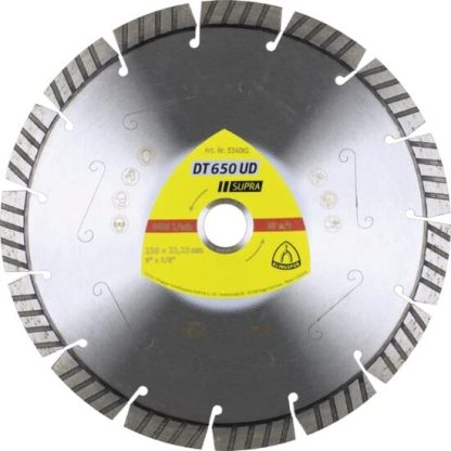 DT 650 UD Supra disc diamantat de debitare pentru polizoare unghiulare pentru Beton uzat, armat, Beton, Materiale de santier, Cotilet, Klingspor 334061