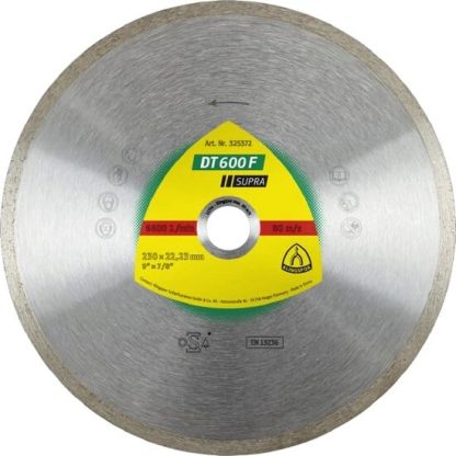 DT 600 F disc diamantat de debitare, 230 x 1,9 x 22,23 mm 1,9 x 7 mm, margine continua, Klingspor 325372