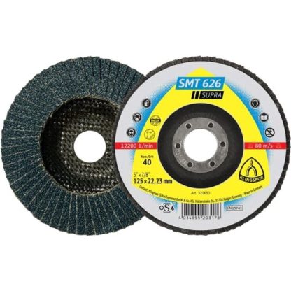 SMT 626 disc lamelare frontale, 125 x 22,23 mm Granula 40 Curbat, Klingspor 321690