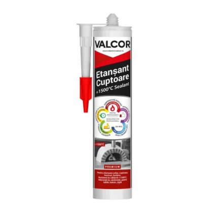 Silicon etansant +1500°C pentru sobe si cuptoare rezistent la temperaturi inalte 310 ml Valcor VLC42007