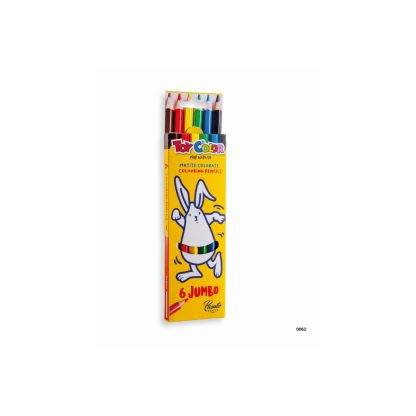 Creioane colorate Toy Color Jumbo, 6 culori