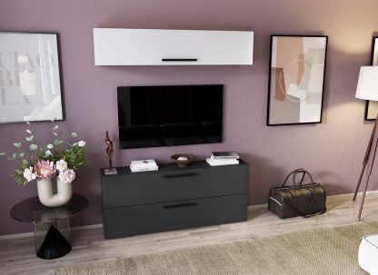 Living Pati 112 - Mobila Sufragerie Gri + Alb - Image 2