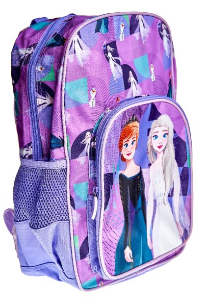 Rucsac primar 1 compartiment si buzunar 38x27x12 cm Frozen Anna si Elsa