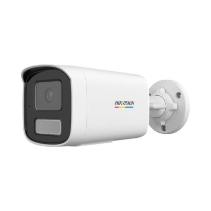 Camera supraveghere de exterior IP ColorVu HikVision DS-2CD1T47G2H-LIU-4MM, 4 MP, 4 mm, IR / lumina calda 50 m, microfon, PoE