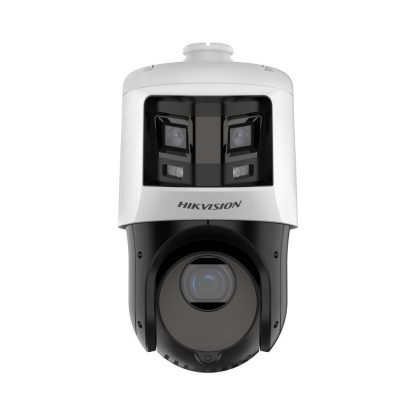 Camera supraveghere IP PTZ Speed Dome Hikvision TandemVu DS-2SE4C225MWG-E26F0, 6+2 MP, 4.8-120 mm / 2.8 mm, IR 100 m, lumina alba 30 m, PoE+, 25x, slot card