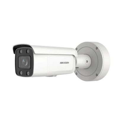 Camera supraveghere exterior IP ColorVu Hikvision DS-2CD2647G2-LZSC, 4 MP, 3.6 - 9 mm motorizata, lumina calda 60 m, slot card, protectie perimetrala, PoE