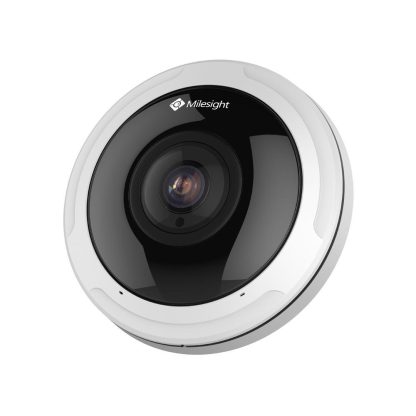 Camera supraveghere IP Dome Fisheye Milesight MS-C9674-PA, 12 MP, 1.98 mm, IR 15 m, microfon, slot card, PoE, auto tracking