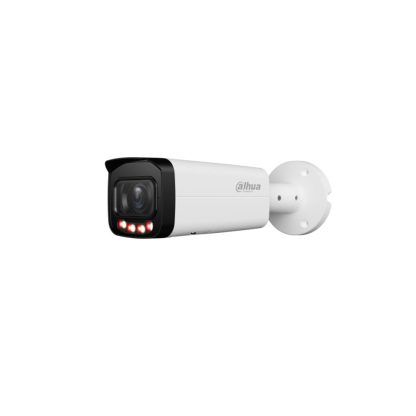 Camera supraveghere IP exterior cu iluminare duala IPC-HFW2249T-ZAS-IL-27135, 2 MP, 2.7 mm - 13.5 mm motorizata, IR/lumina calda 60 m, microfon, slot card, PoE, protectie perimetrala