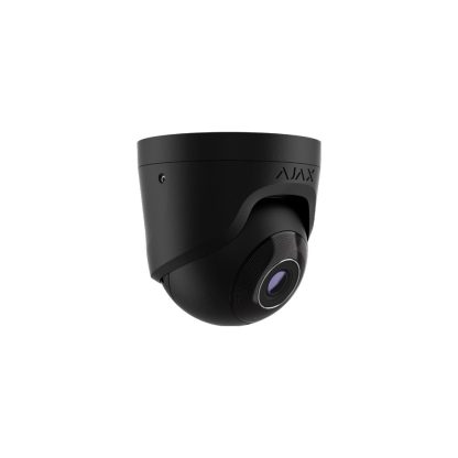 Camera supraveghere IP Dome Ajax TurretCam, 5 MP, 4 mm, IR 35 m, microfon, slot card, detectie obiecte prin AI, PoE, negru