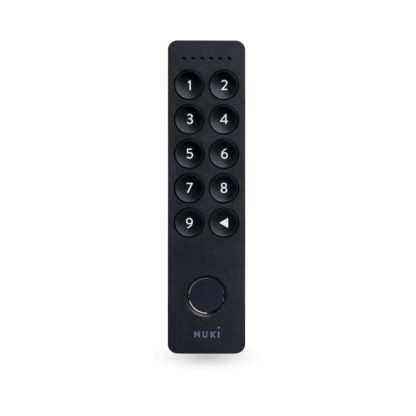 Tastatura smart control acces Nuki Keypad 2, amprenta, PIN, compatibil Nuki Smart Lock, 20 amprente, 200 coduri PIN, bluetooth