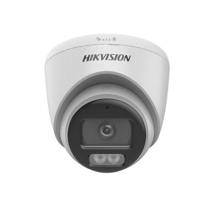 Camera supraveghere Dome Hikvision ColorVu DS-2CE72DF0T-LFS(2.8MM), lumina alba/IR 40 m, 2 MP, 2.8 mm, microfon