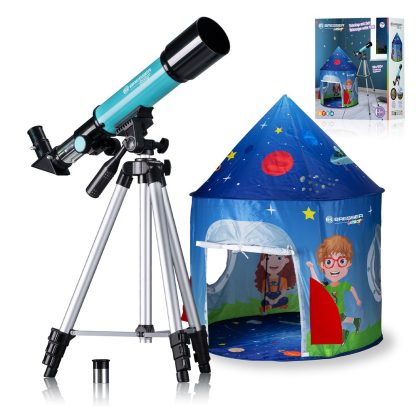 Set telescop refractor 50/360 si cort Bresser Junior