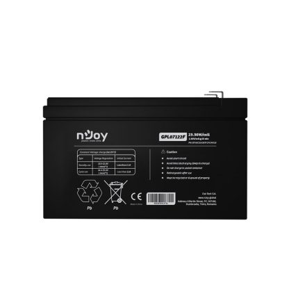 Acumulator AGM nJoy GPL07122F, 12V, 25.5W / celula, 7Ah