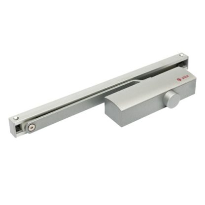 Amortizor hidraulic cu sina pentru usa SA-8023-sv, 40-65 Kg, argintiu, aluminiu