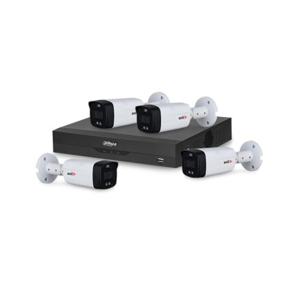 Sistem supraveghere exterior basic Acvil B4EXTIR20-5MP, 4 camere, 5MP, IR/lumina alba 40m, 3.6 mm, sirena, microfon