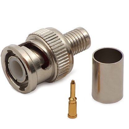 Mufa BNC cu sertizare pentru cablu coaxial RG6