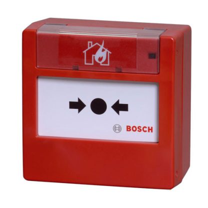 Buton de incendiu analog-adresabil Bosch FMC-420RW-GSGRD, IP54, rosu