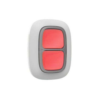 Buton de panica wireless Ajax DoubleButton WH, 2 butoane, 868 MHz, RF 1300 m, alb