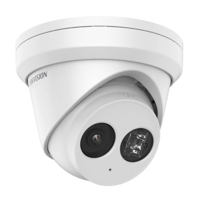 Camera supraveghere IP Dome Hikvision Acusense DS-2CD2383G2-IU-28, 8 MP, 2.8 mm, IR 30 m, PoE, microfon, slot card